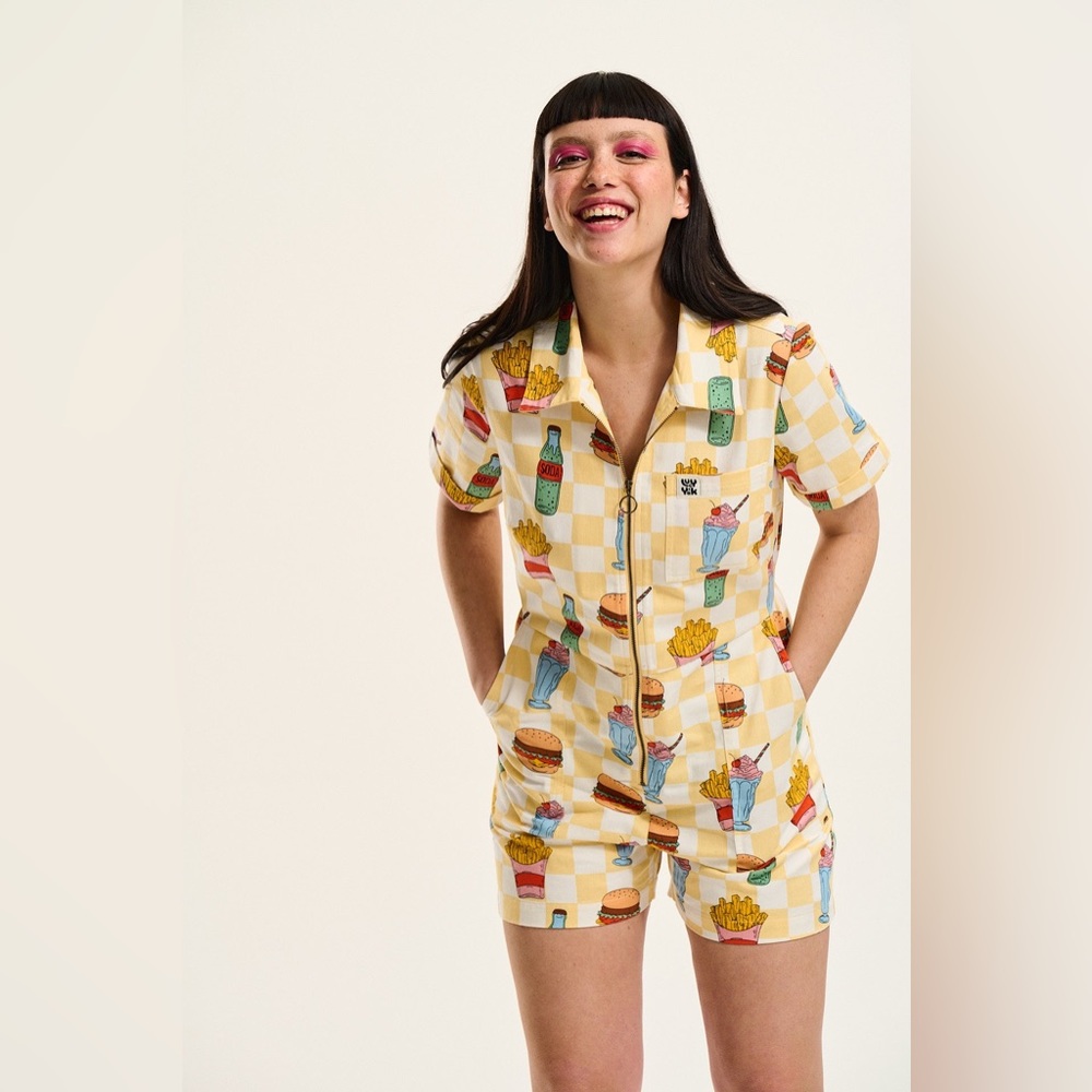 NWT Lucy & Yak Riley Jumpsuit Fizzy Pop UK 16/US 12